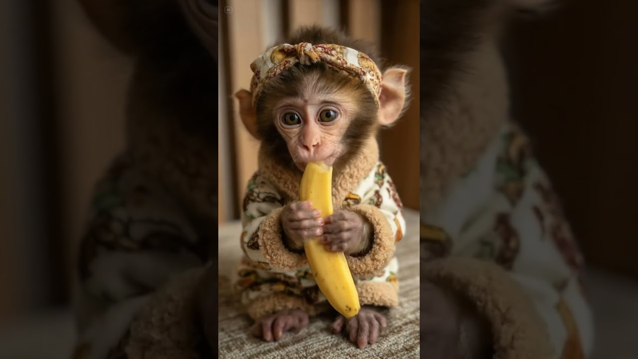 Happy time between monkey and bananas, so healing ❤️