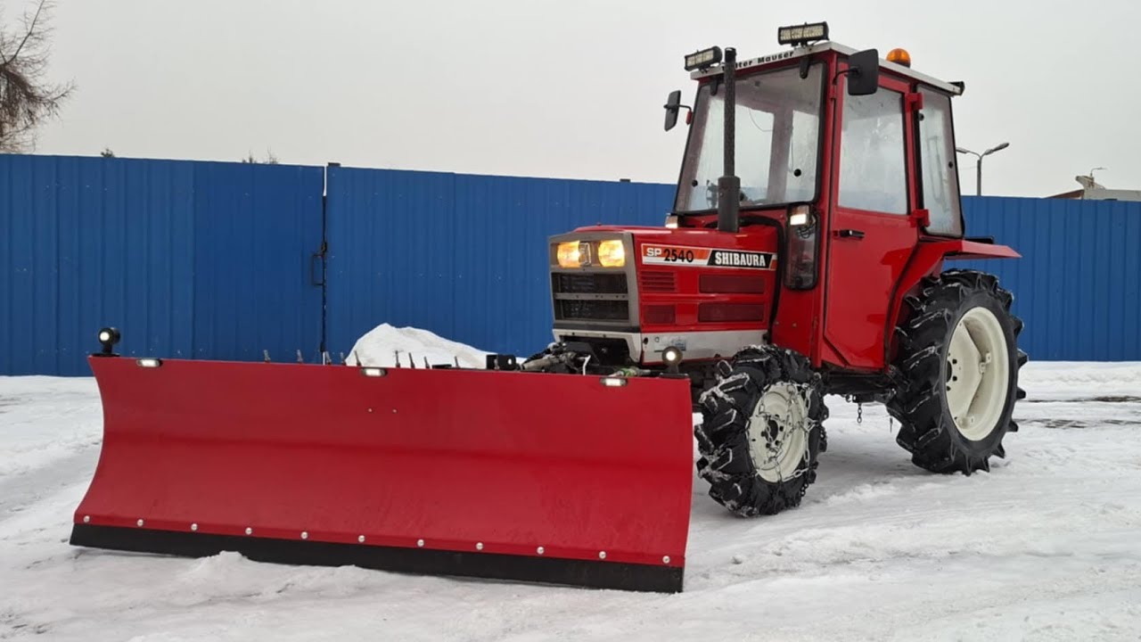 budowa pługa do śniegu 2m dla traktora japońskiego SHIBAURA SP2540 minitraktor + łańcuchy na przód