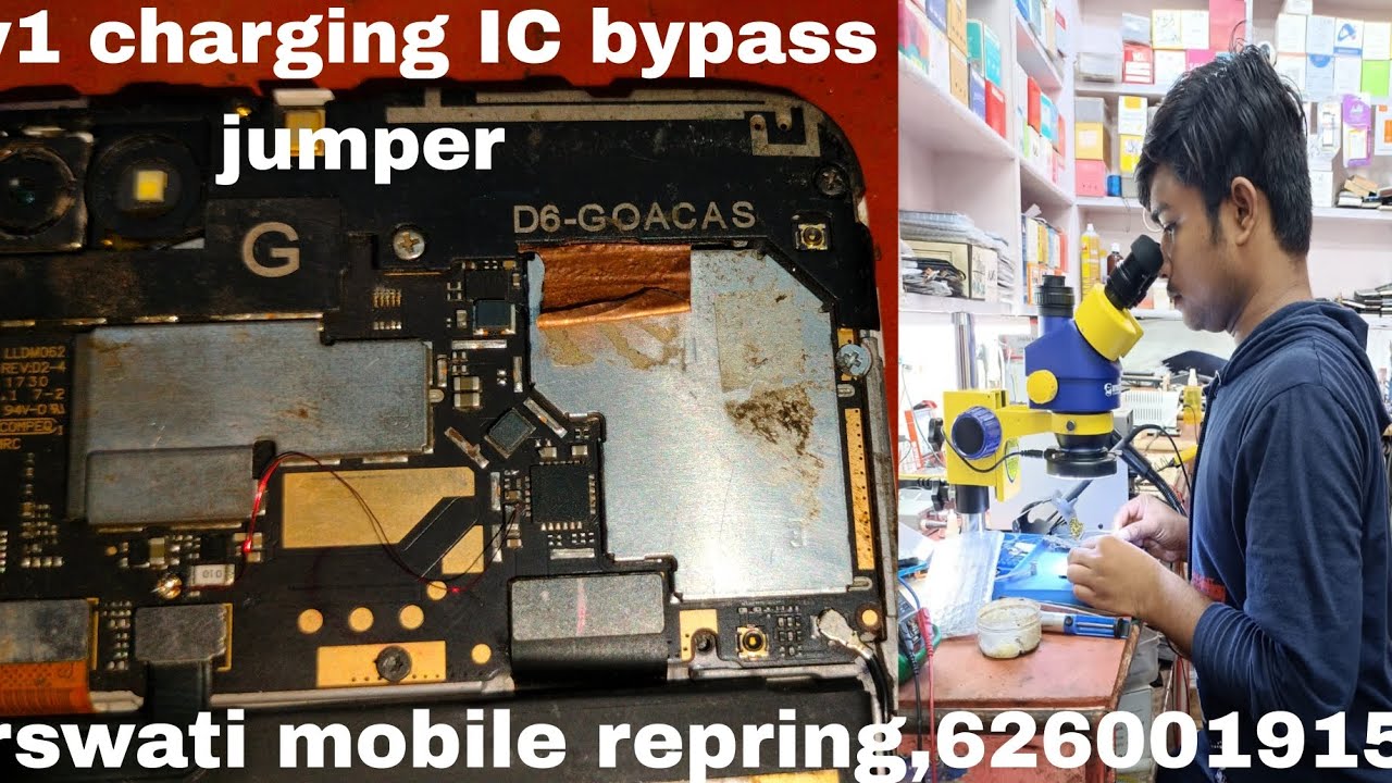 MI y1 charging IC bypass 100%  MI y1 charging problem solve#sarswati mobile repring Bhopal,mo,62600
