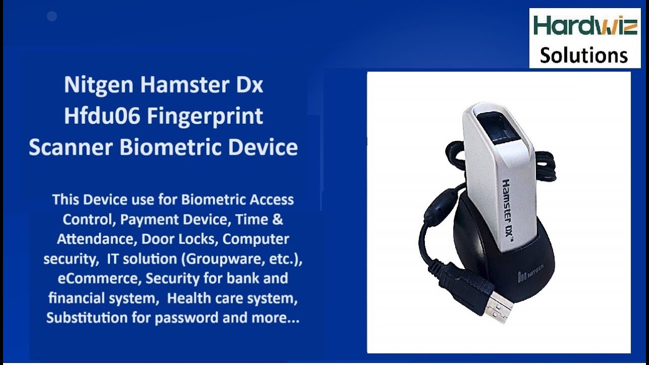 Nitgen Hamster Dx Hfdu06 Fingerprint Scanner Payment Device Time & Attendance | Hardwiz Solutions
