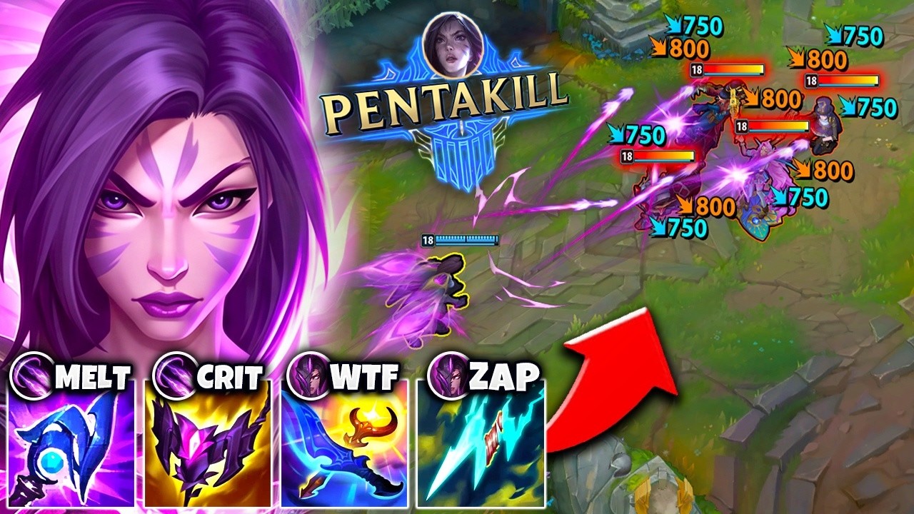 My New All Time FAVORITE Kai'Sa build in League of Legends... (AMAZING PENTAKILL)