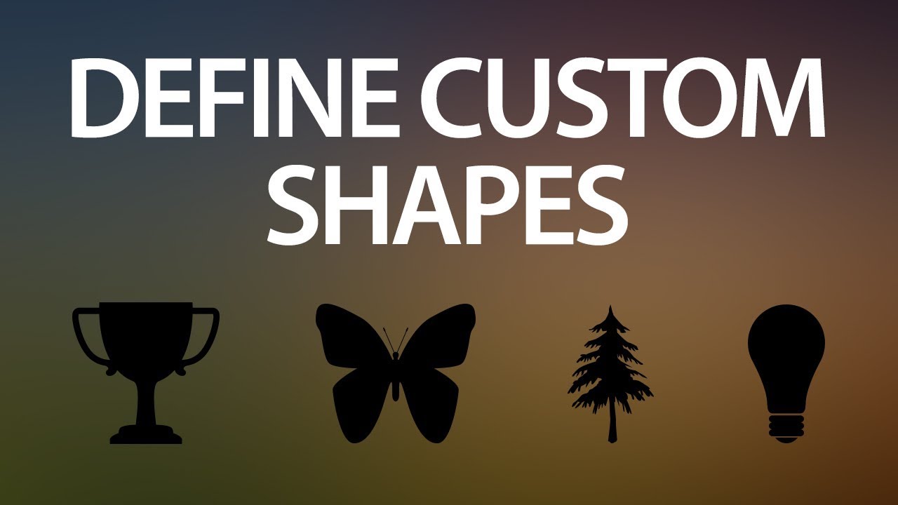 Define Custom shape in Photoshop cs6 in Hindi/Urdu | How to Define Custom Shapes