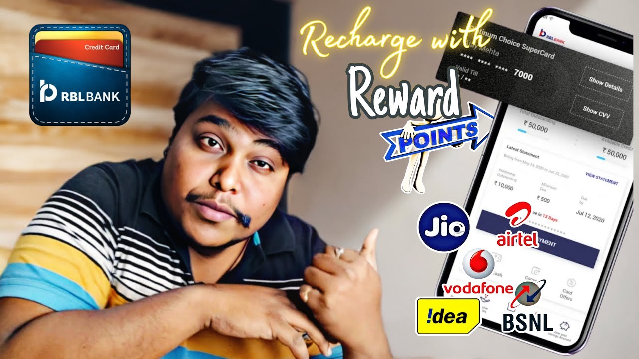Recharge now with Reward points explained by Dptechandfinance| RBL Bank | credit card | reward point