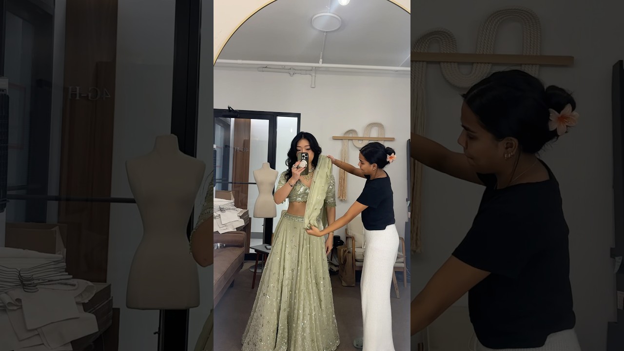 trying on indian clothes for a wedding! #nyc #indianwedding