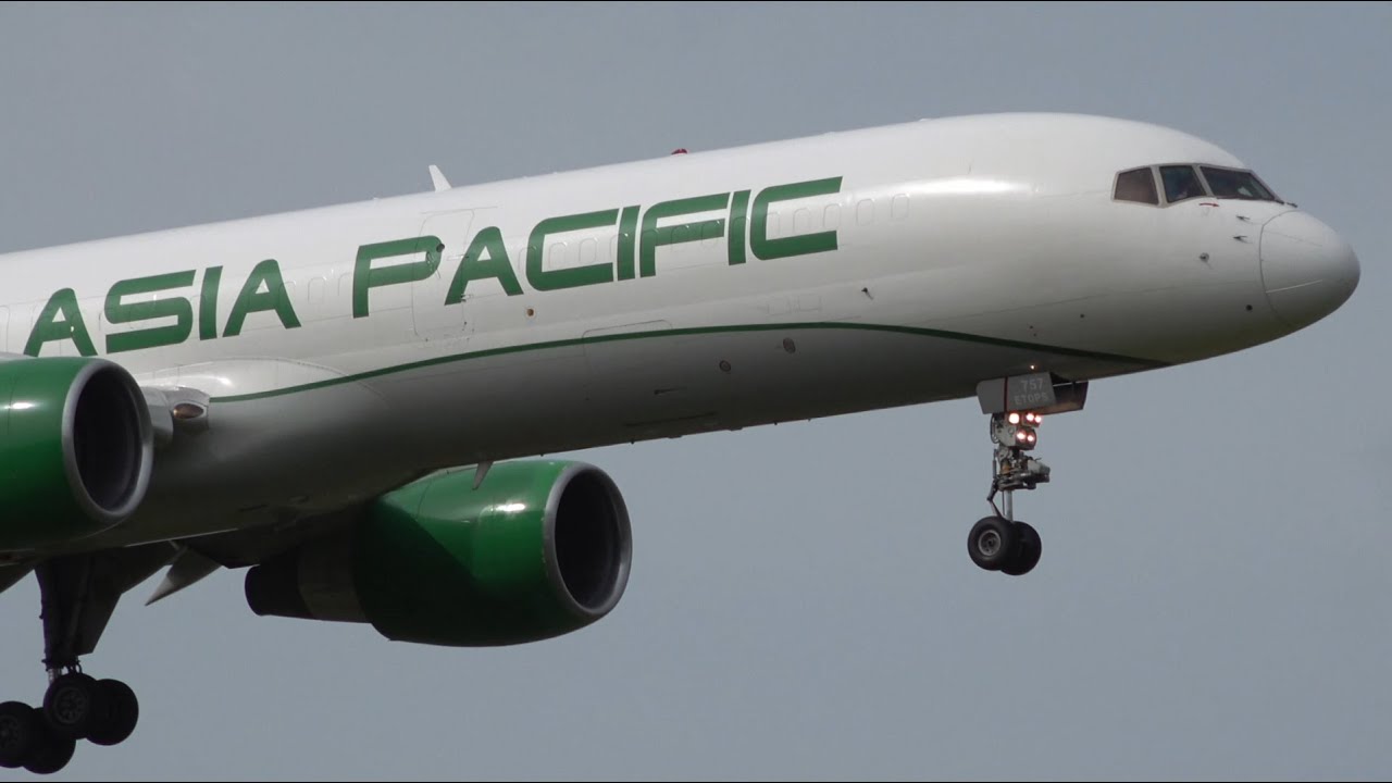 Asia Pacific Airlines Boeing 757-200F N757QM Landing and Takeoff [NRT/RJAA]