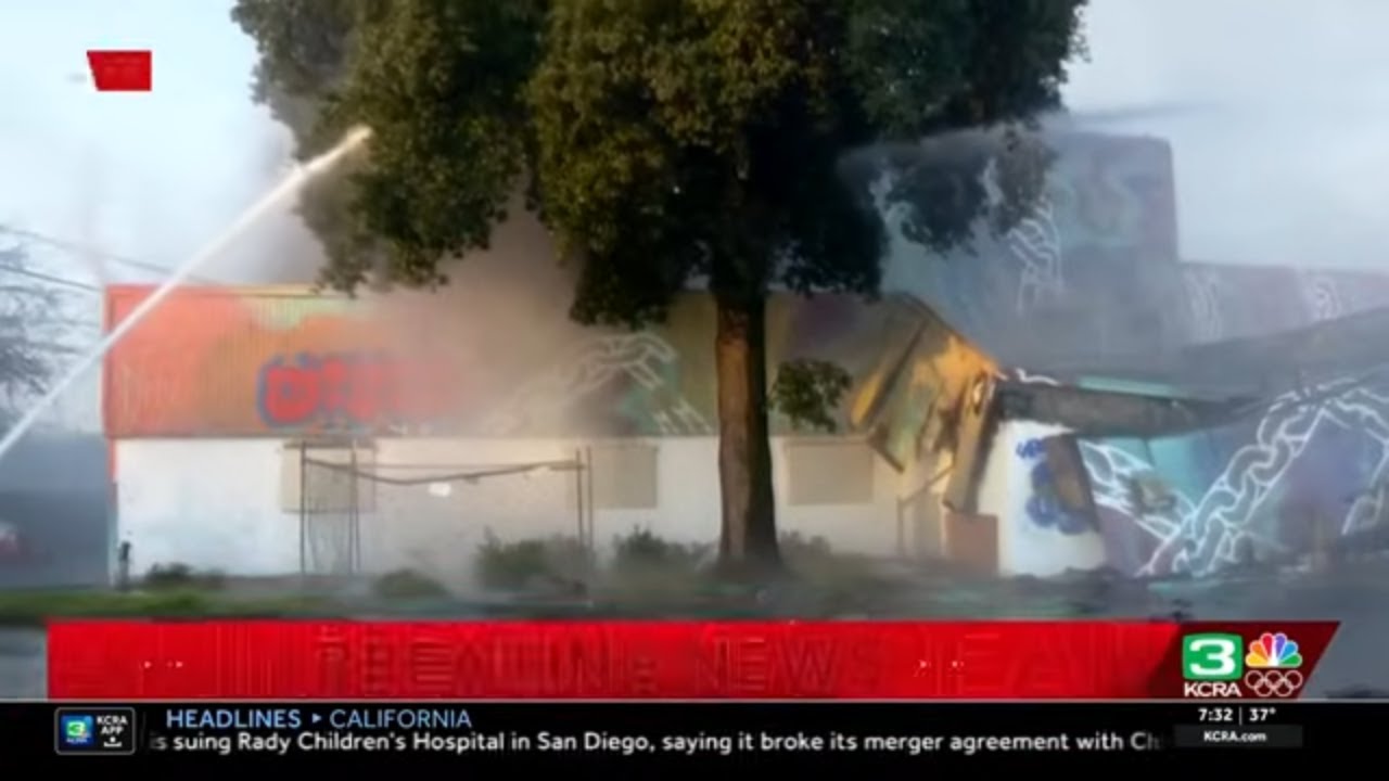 Sacramento crews extinguish fire at abandoned Bank of America