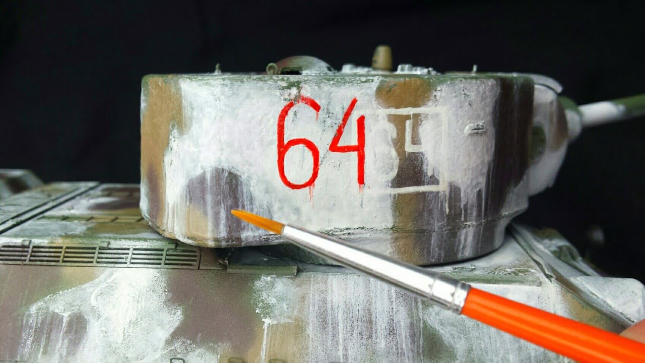 Let's Paint a Russian Field-Applied Winter Camouflage Pattern on our T-34-122!