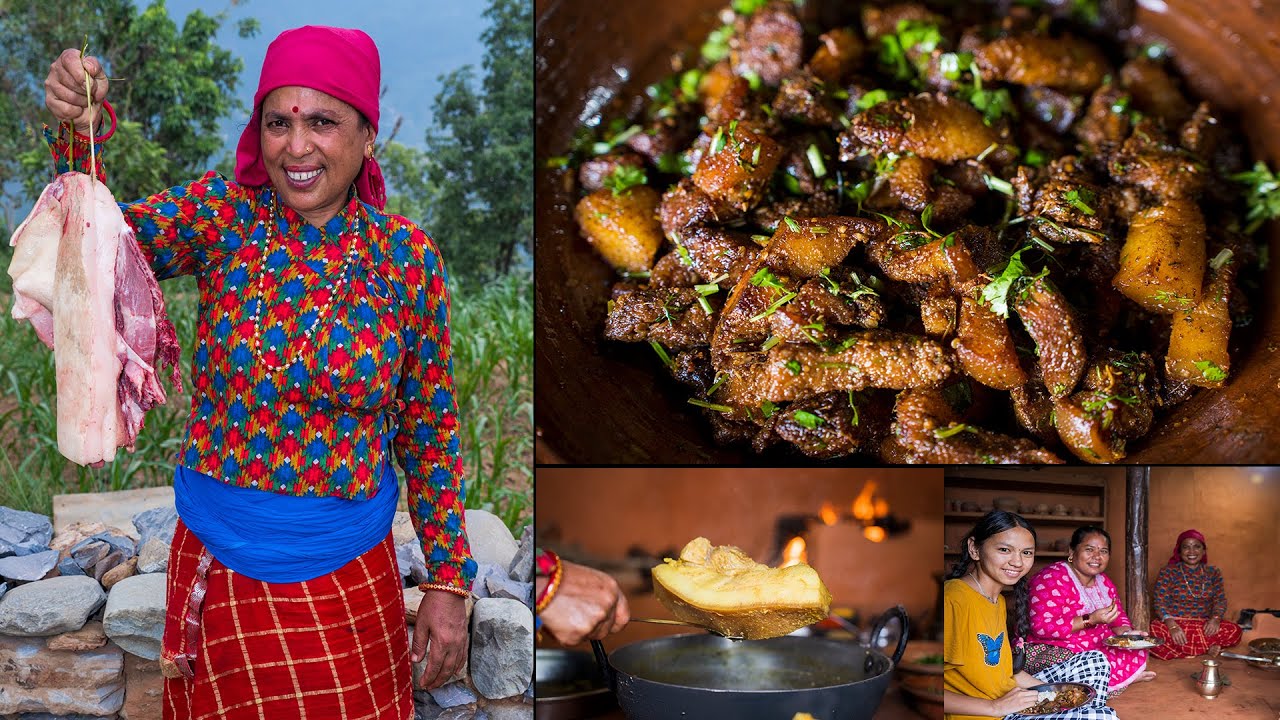 PORK SADHEKO | धराने कालो बदेलको सेकुवाभन्दा मिठो हुन्छ यसरी साँधेको बंगुरको मासु | KanchhiKitchen