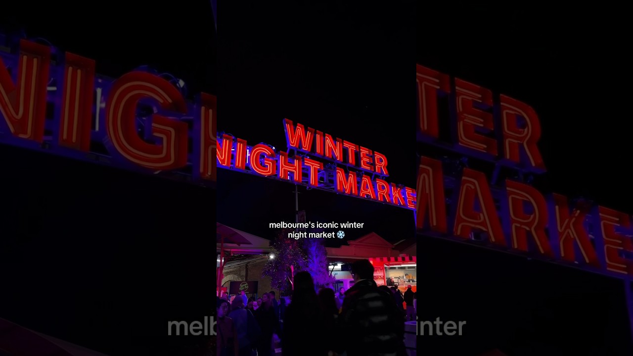 free winter night market!! ❄️💖 #melbournefood