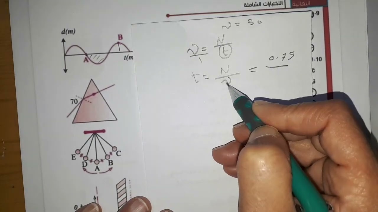 امتحان ٤١ امتحان شامل علي الترم الاول فيزياء تانيه ثانوي كتاب نيوتن مراجعه نهائية