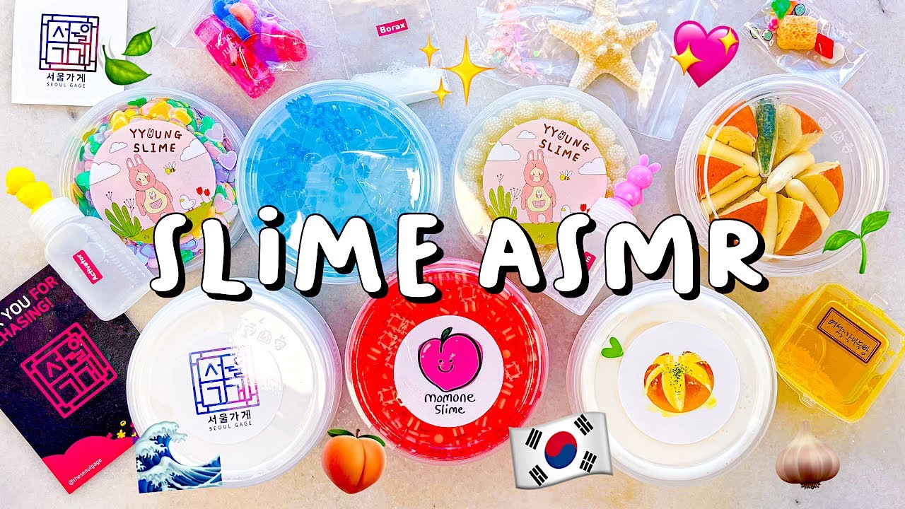 SATISFYING SLIME ASMR 🇰🇷 $100 Korean Slime Unboxing Seoul Gage