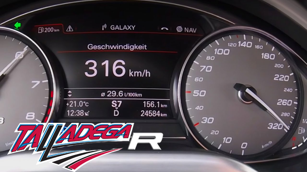 Audi S8 MTM Talladega R 802 HP 4.0 TFSI - 316 km/h Acceleration Autobahn & Sound