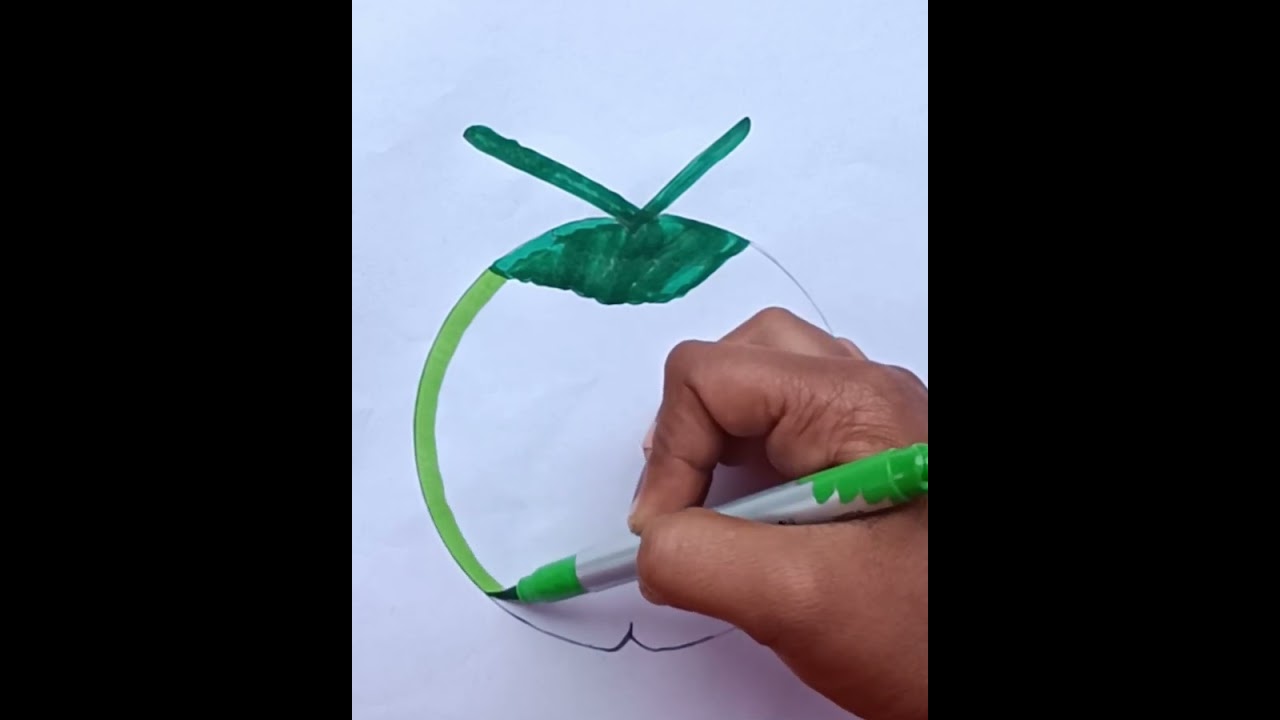 how to Draw a coconut 🌴 Dab Drawing 🌴 painting #rongtuli