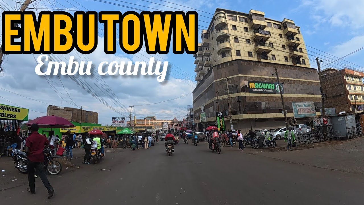 Street view of Modern day Embu Town in Embu  County Kenya.