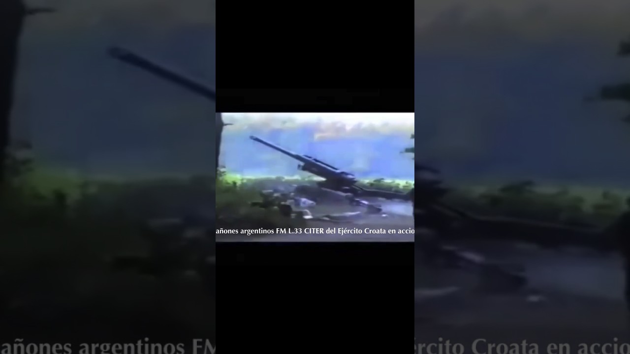 Ca&ntilde;ones Citer de 155mm de fabricaci&oacute;n Argentina en Croacia #military #army #croatia