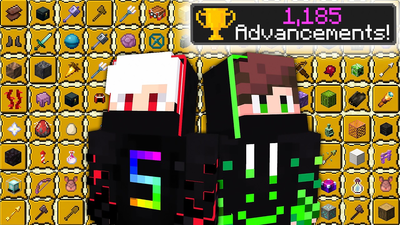We Got All 1,185 Advancements In Minecraft !