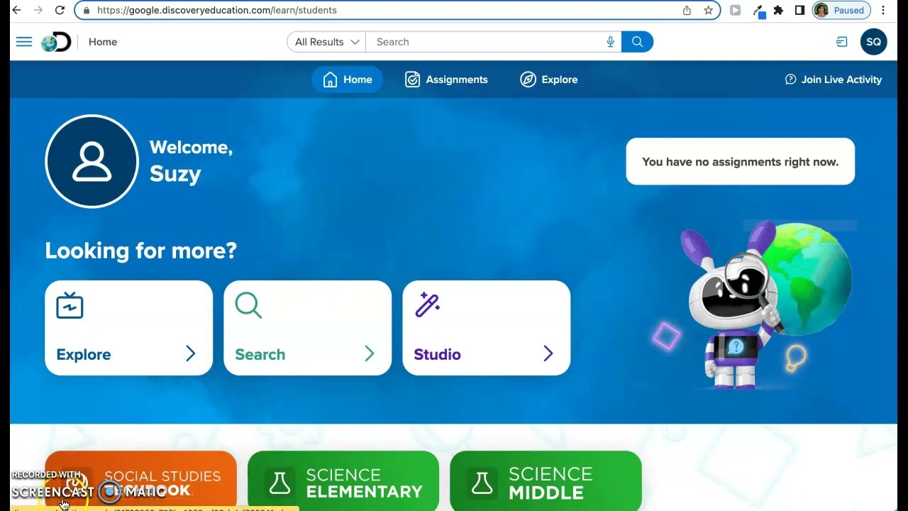 Log into Discovery Education Using Your TCADOCS account