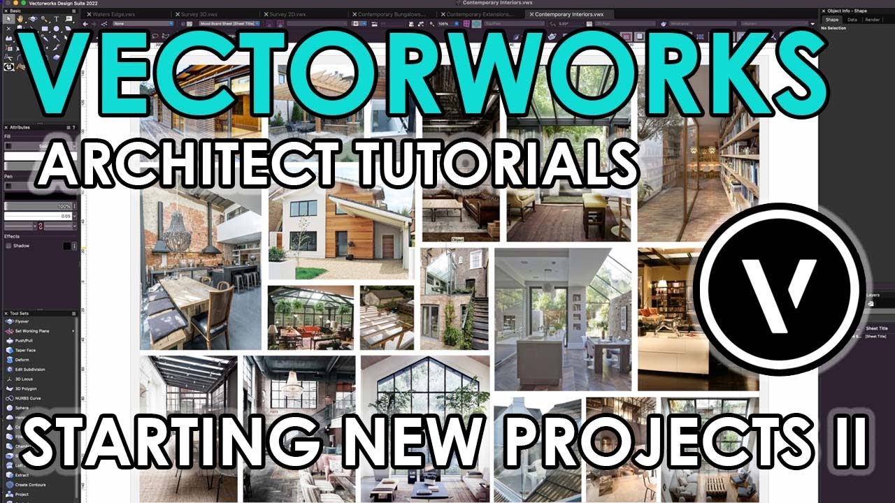 Vectorworks Architect Tutorials: Starting New Projects II (4K)