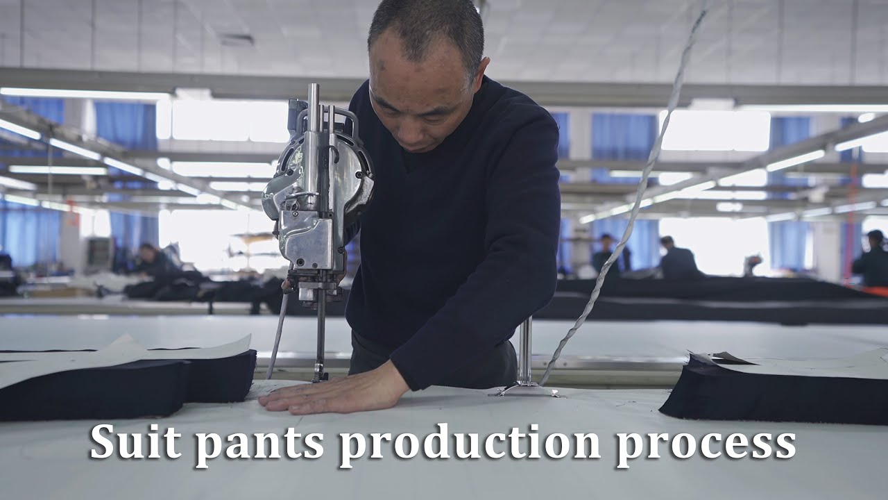 Amazing scale of production｜Process of mass production of suit pants.