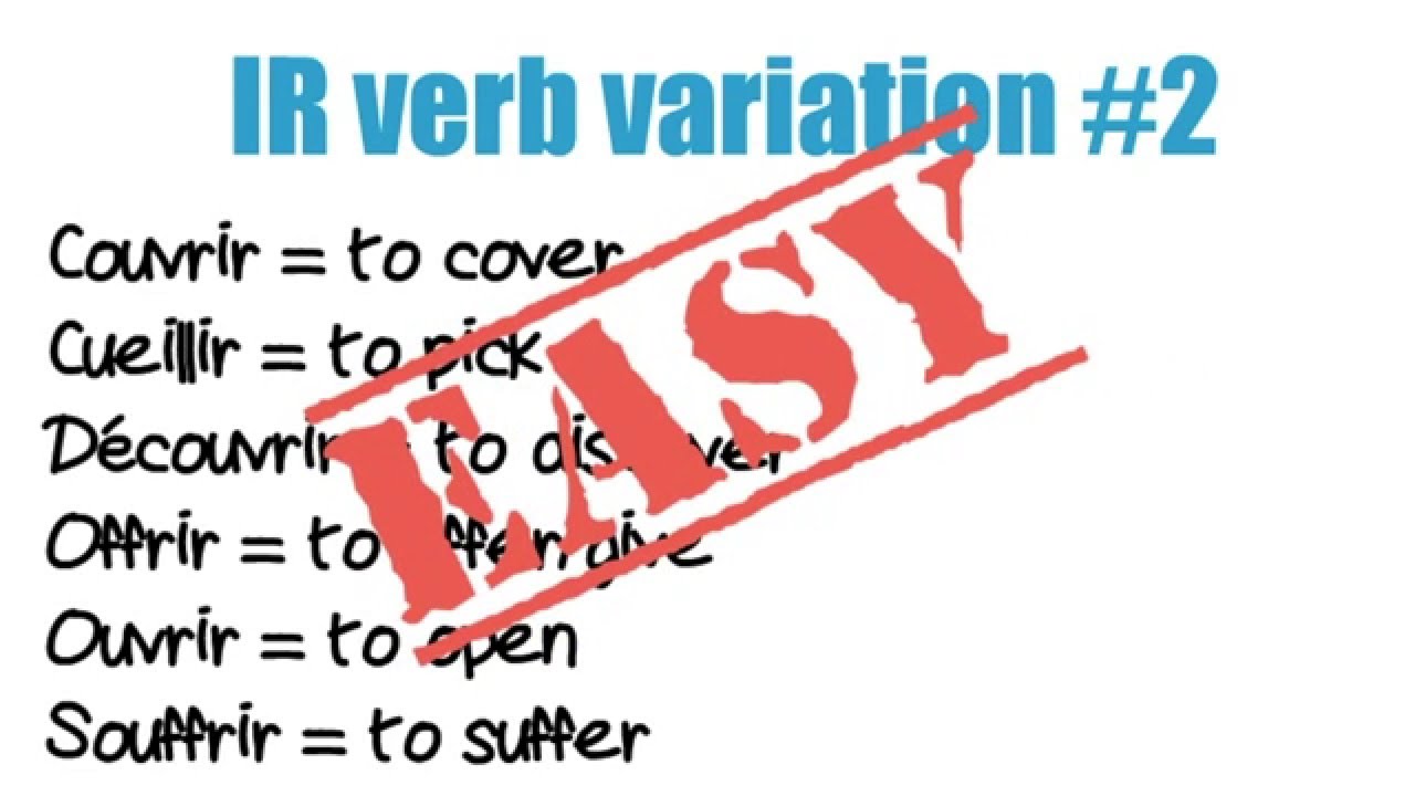 French conjugation regular and irregular verbs: être, avoir, aller, er ir re endings