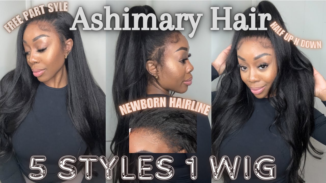 Whoa!🤯NEWBORN HAIRLINE coming out my SCALP|Natural as ever 5 styles ft Ashimary Hair Kinky Straight