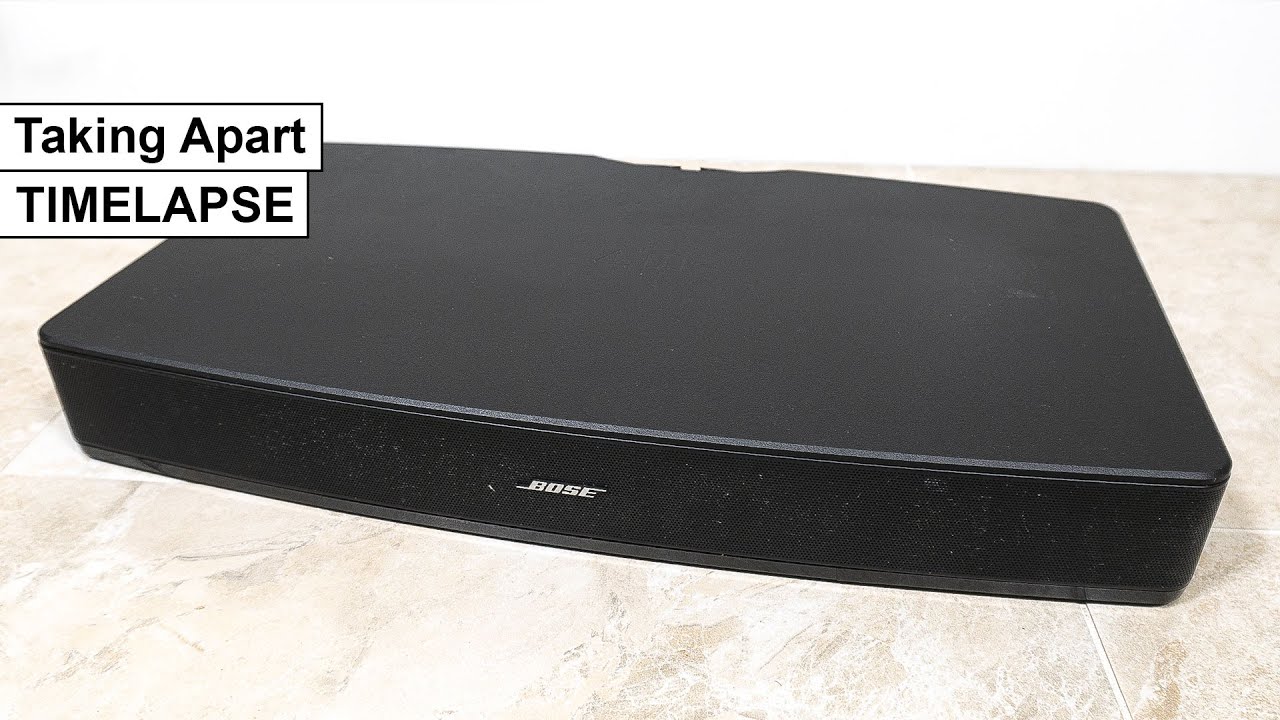 TIMELAPSE Taking Apart Bose Solo TV Sound System - Scrapping Electronics Teardown