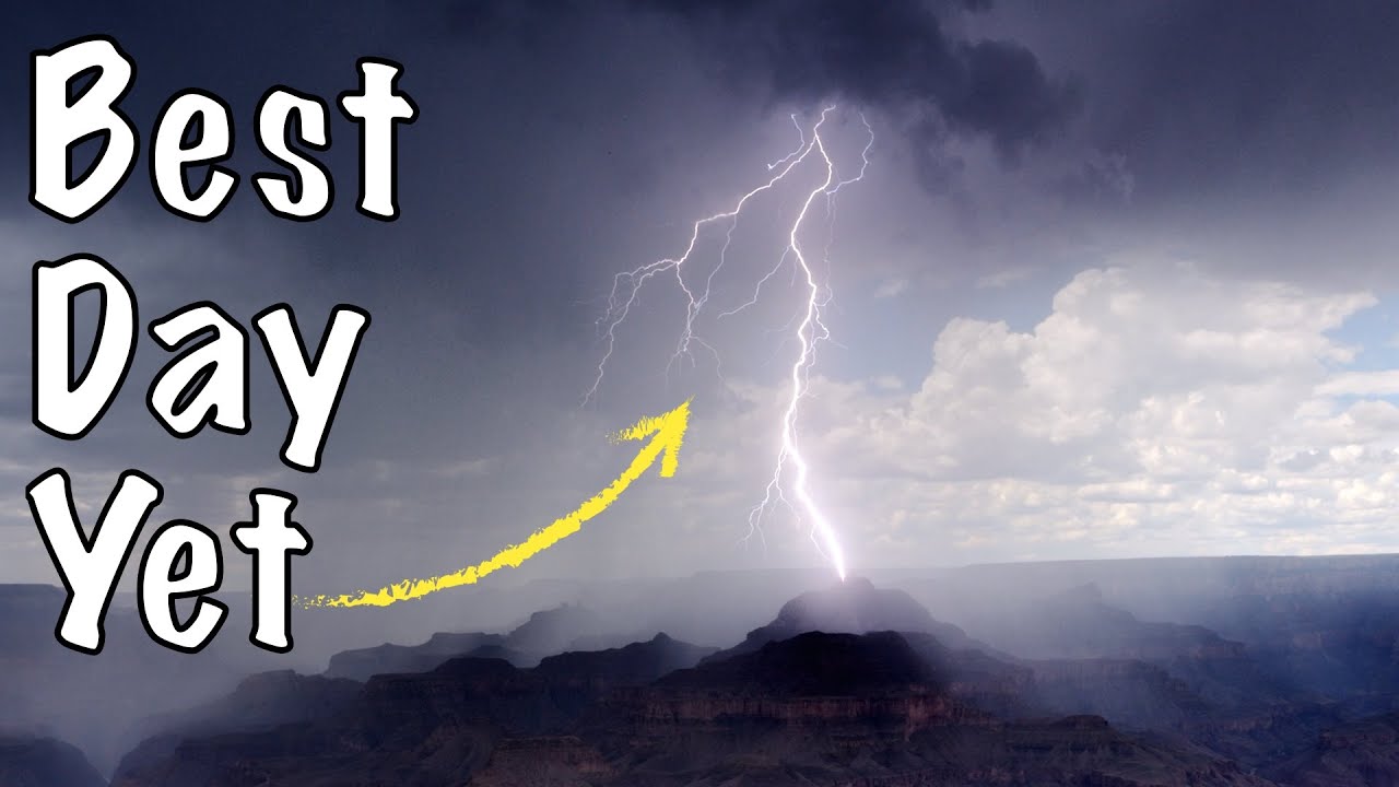 I was FLOORED at these epic lightning bolts in the Grand Canyon…