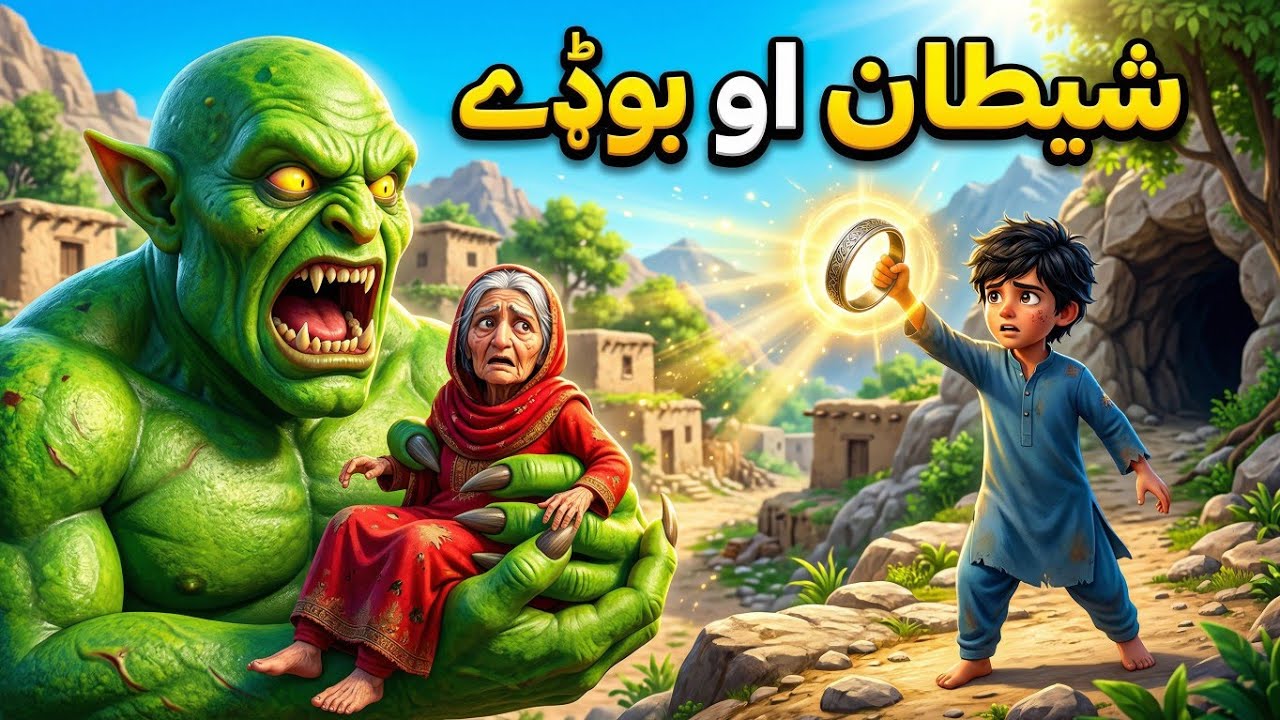شیطان او بوڈے 👹 | The Devil and Old lady | Pashto cartoon story