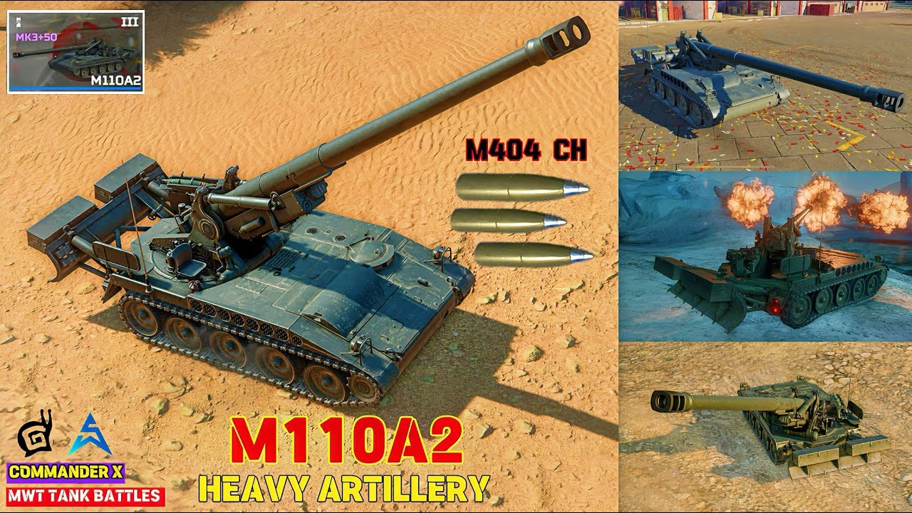 M110A2 Heavy Artillery Gameplay | MWT tank battles 