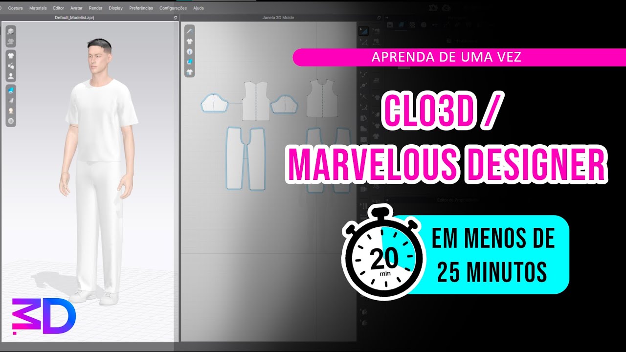 Aprenda Clo3D / Marvelous Designer em Menos de 25 minutos