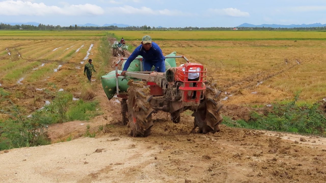 Hand tractor trailer | Power tiller Kubota ZT | Powerful mini tractor tiller
