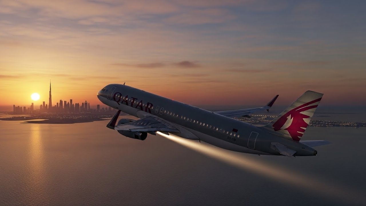 From Dubai to Doha in Minutes ✈️ Qatar A320