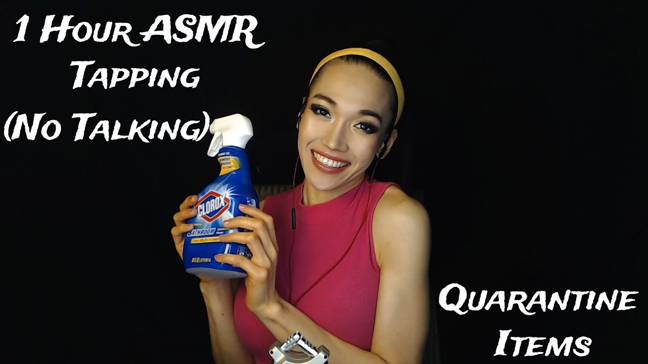 ASMR 1 hour The Ultimate Tapping of Essential Items during Quarantine (No Talking)