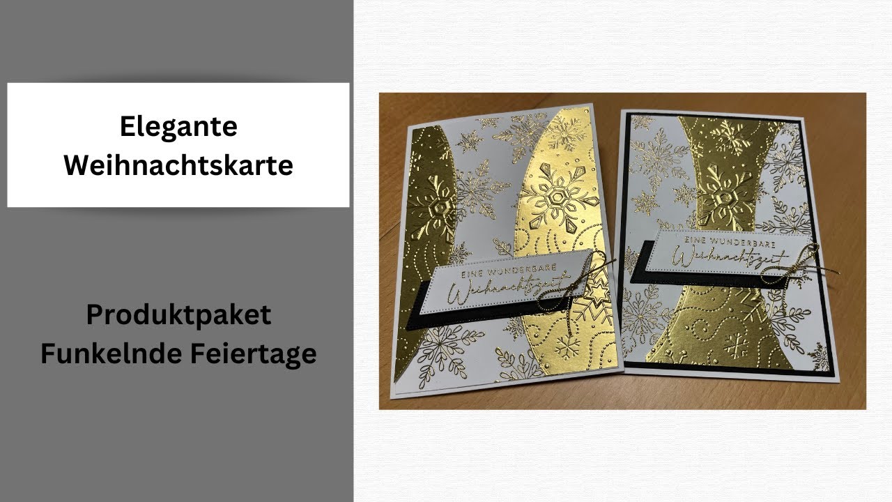 Elegante Weihnachtskarte in Gold/Weiß !! Mit den Produkten von Stampin`UP!
