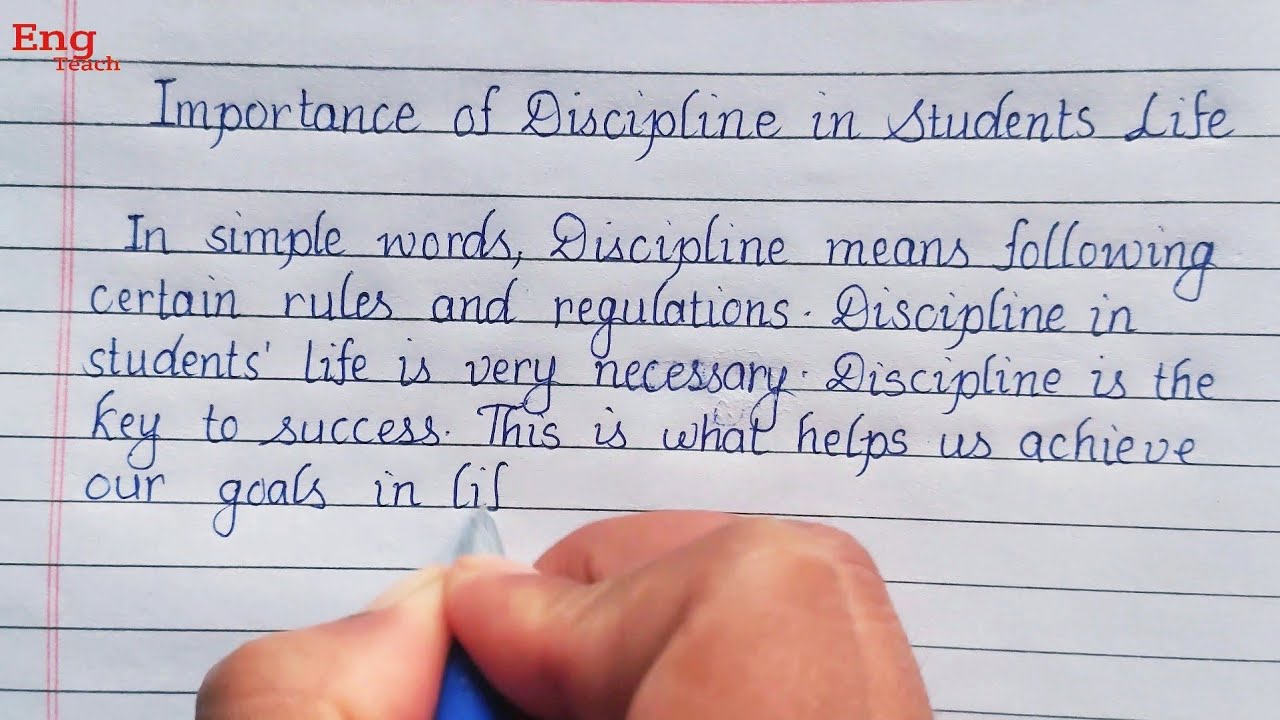 Essay on Importance of Discipline in Students life | English essay |handwriting |writing&nbsp;|Eng Teach