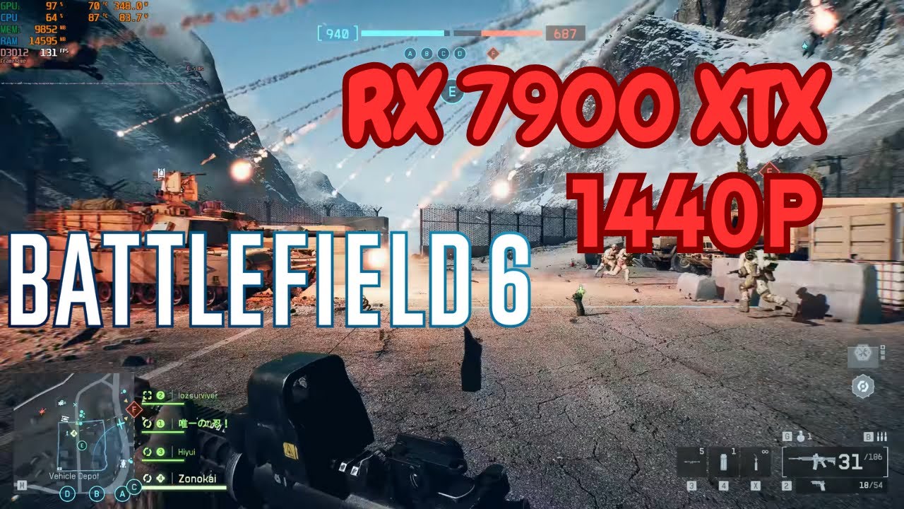 Battlefield 6 Beta - RX 7900 XTX Max Settings Gameplay