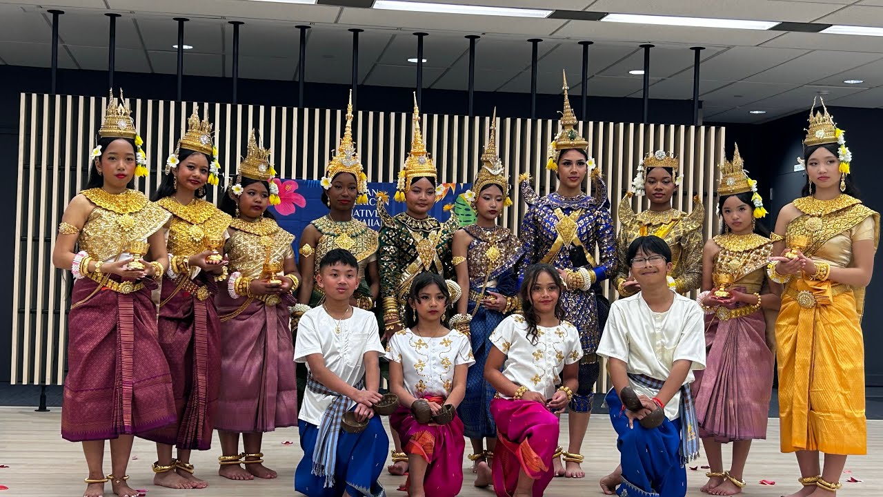 Coconut Dance (Rabam Kuos Tralaok) & Tep Monorom . Apsara Angels Dance Inc. Ewing Cole AAPI Event.
