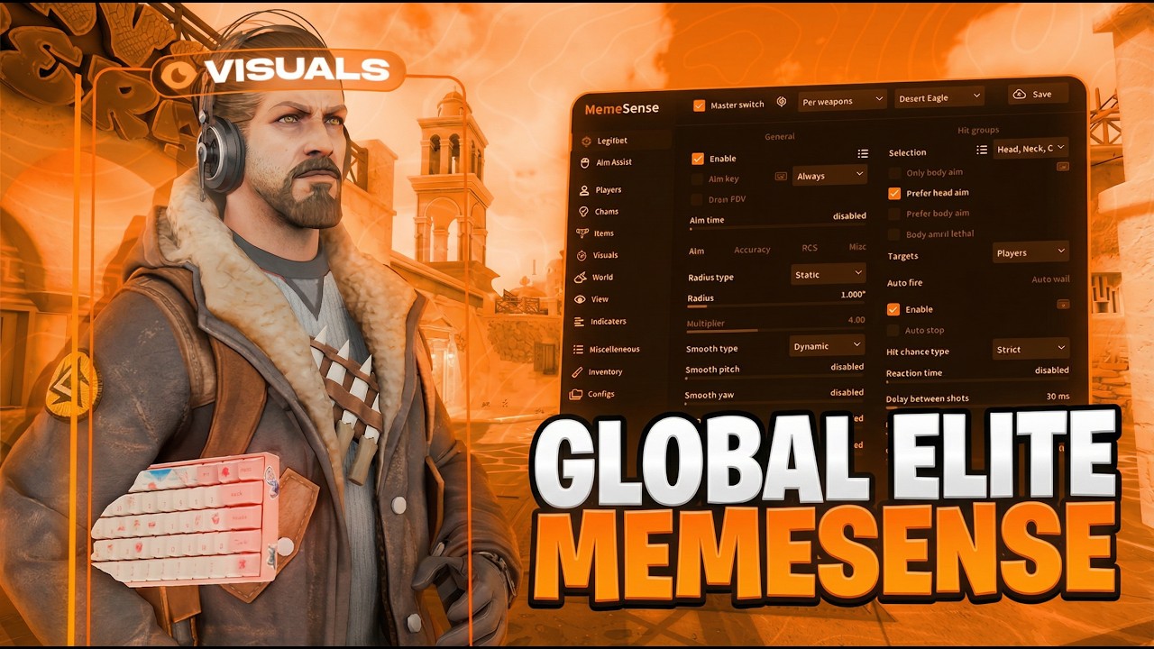 CHEATING with MEMESENSE in GLOBAL ELITE ELO🏆