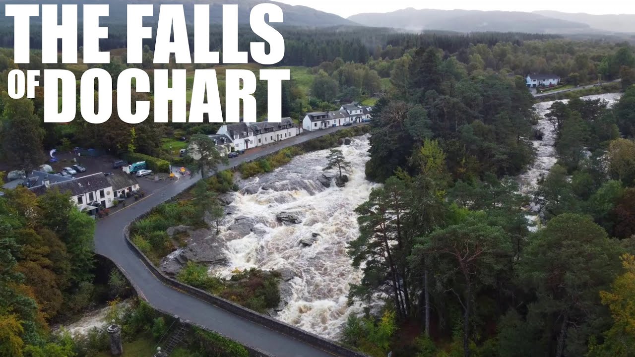 The Falls of Dochart in full flow : Killin