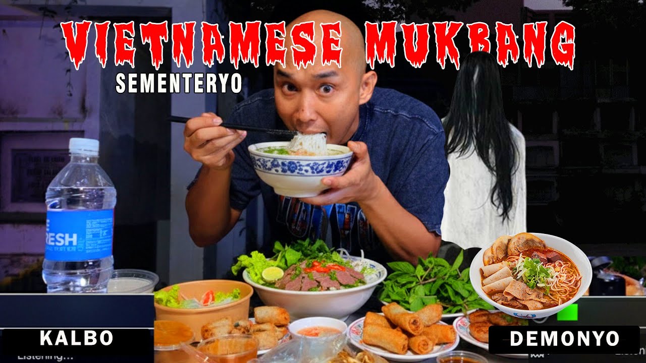VIETNAMESE FOOD  SOLO MUKBANG SEMENTERYO
