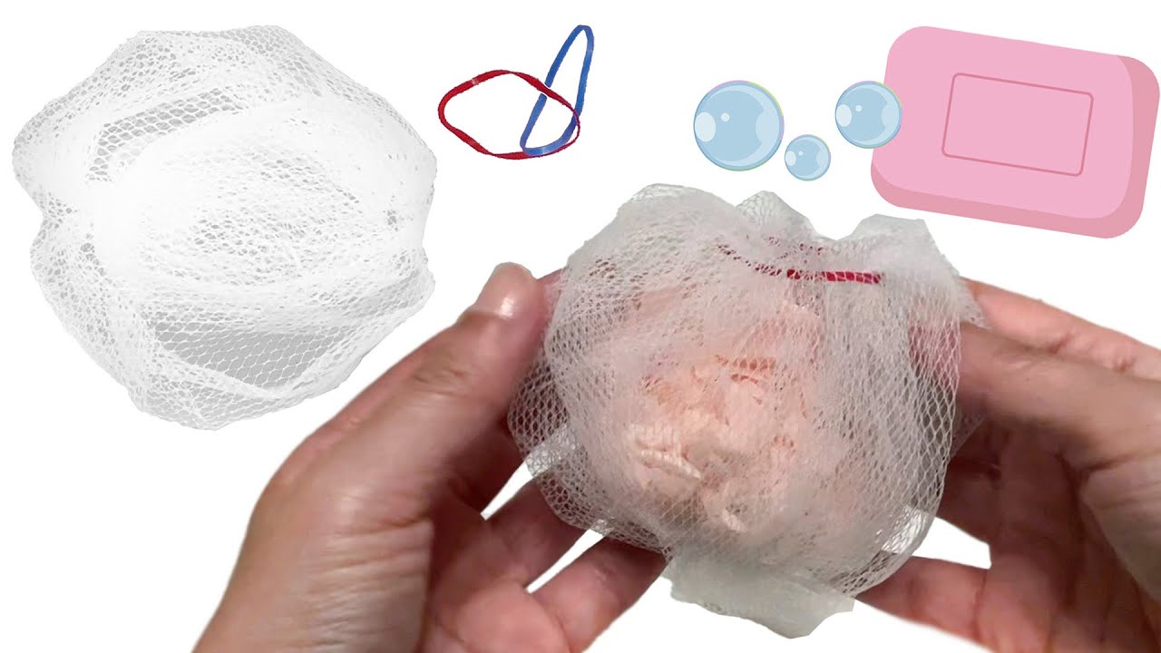 Super Easy! Soap Foaming Net / How to make a mesh soap pouch for soap scraps / DIY Soap saver bag