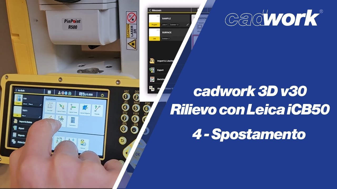 Cadwork 3D v30 rilievo con LEICA (iCB50) - 04 - Spostamento