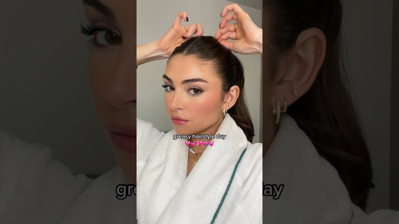 easy greasy hairstyle idea✨💞🫶🏻  