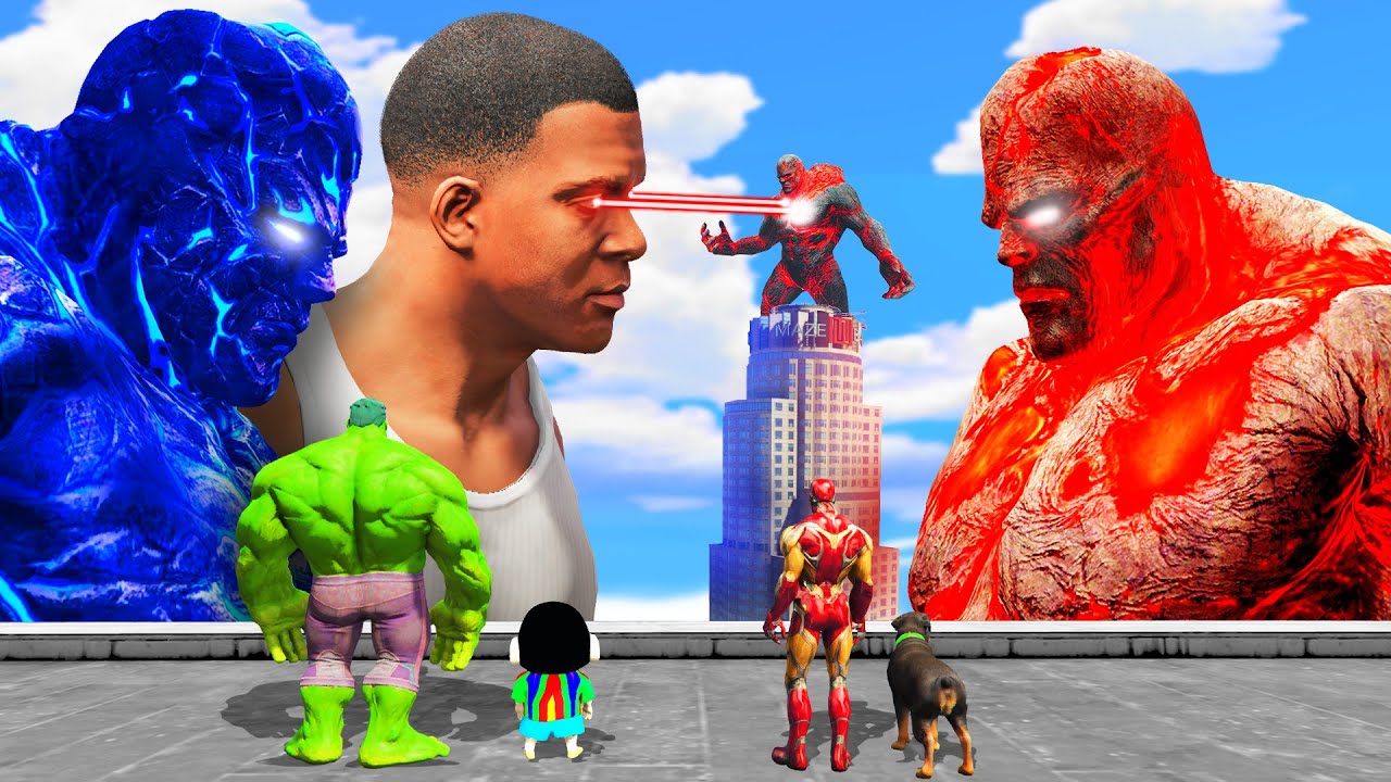 GTA 5 | GTA5 FRANKLIN VS MINI LAVA GOD EPIC FIGHT BATTLE IN GTA 5