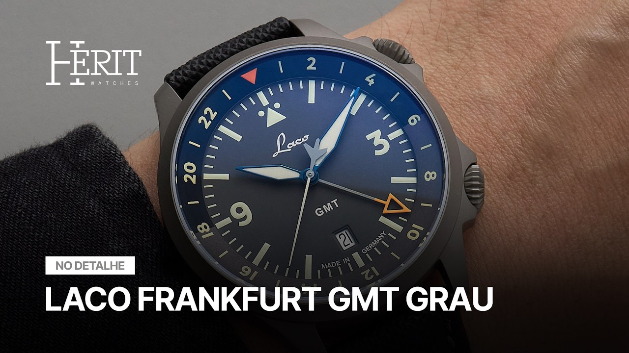 Laco Frankfurt GMT Grau &mdash; O rel&oacute;gio que nasceu da obsess&atilde;o alem&atilde; pela perfei&ccedil;&atilde;o