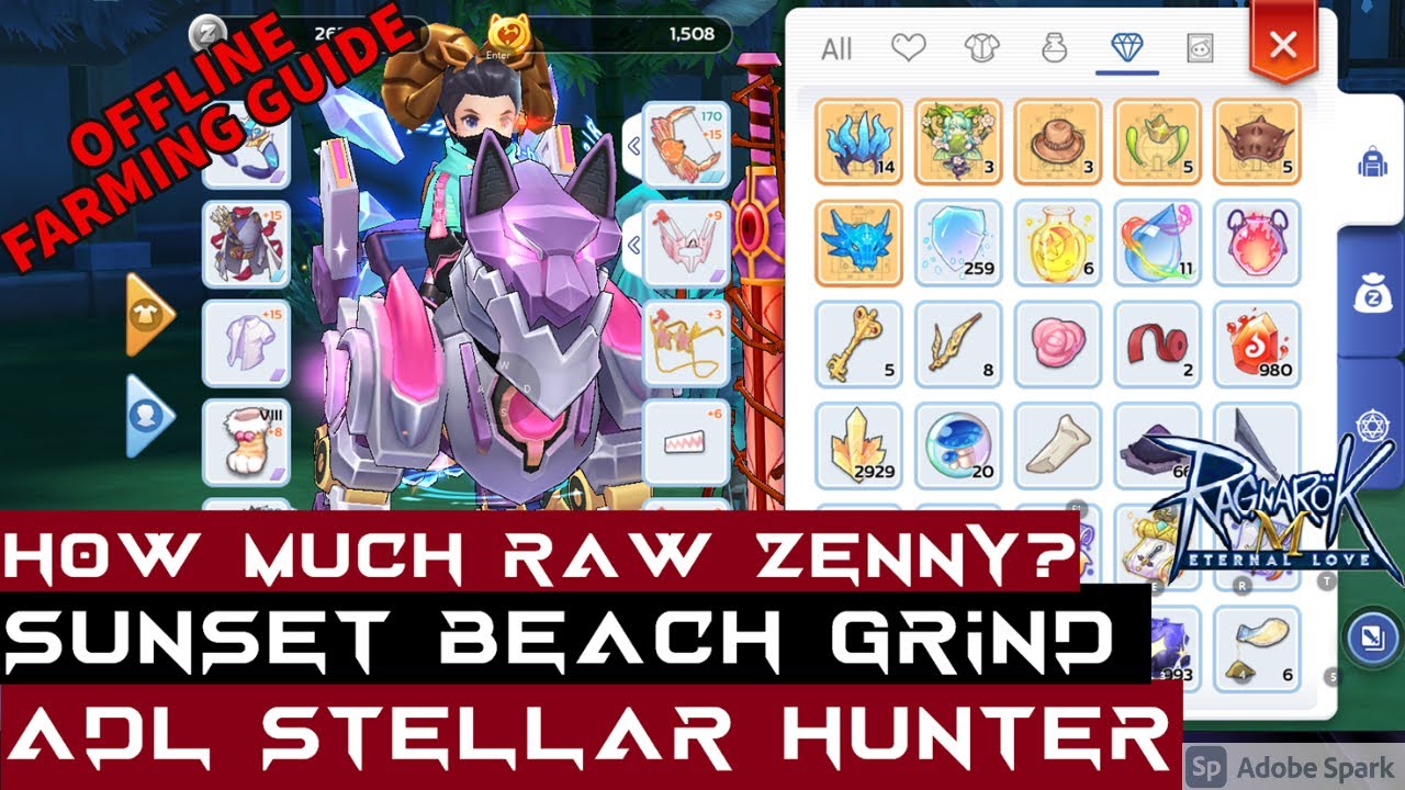TOP TIPS! OFFLINE FARMING HOW MUCH RAW ZENNY? | ADL STELLAR HUNTER | Ragnarok M: Eternal Love SEA