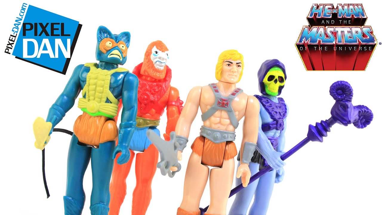 Super7 Masters of the Universe ReAction Figures He-Man Skeletor Beast Man Mer-Man Video Review