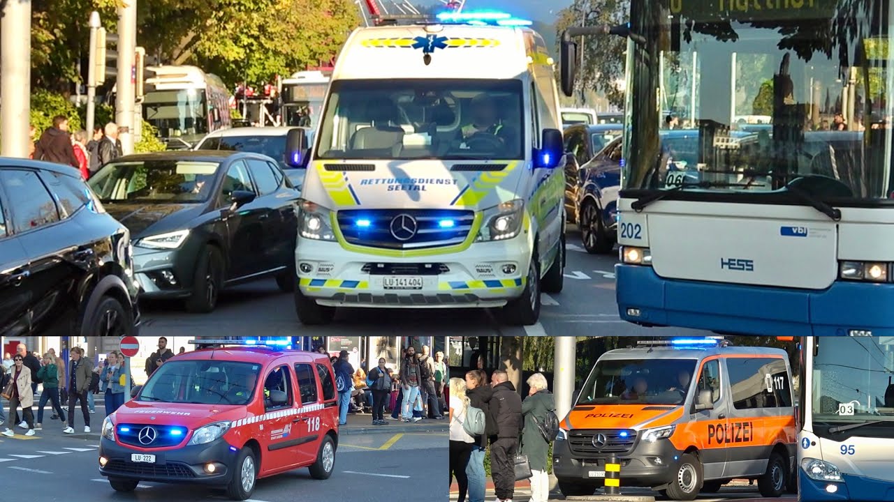 in TRAFFIC CHAOS with lights & sirens – Lucerne City