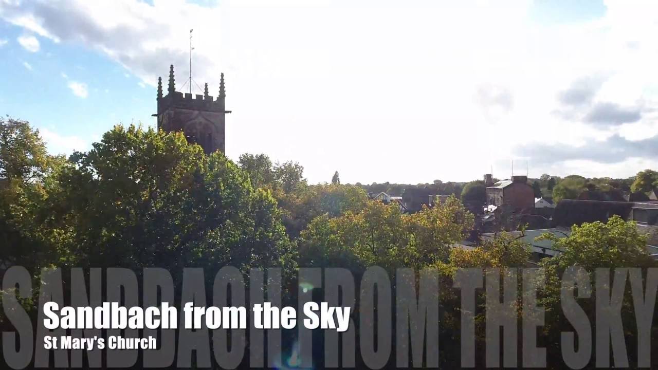 Sandbach from the Sky - St Mary's Church