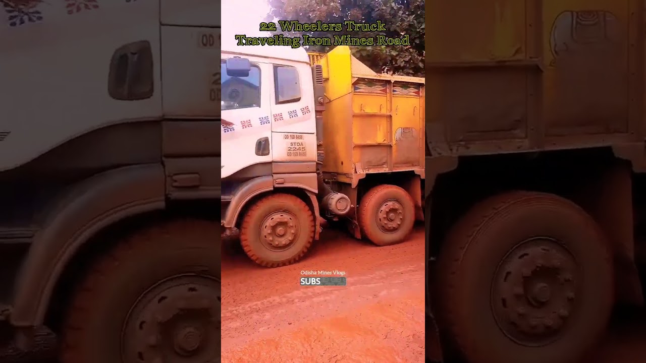 20 Wheelers Mines Truck ! Iron Ore Loaded Truck ! #22wheelerstruck #shorts #odishaminesvlogs #Viral🚛